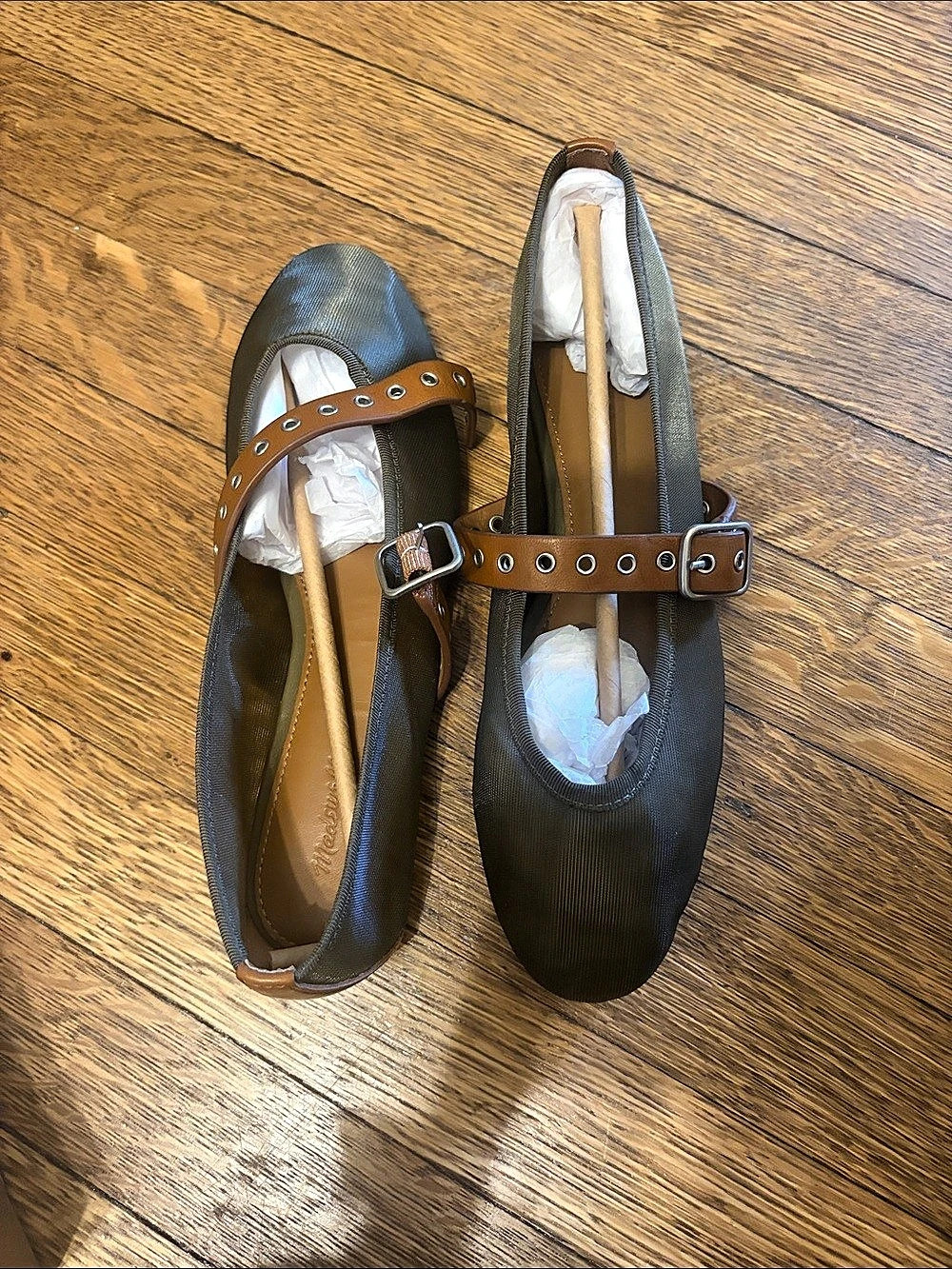 Madewell The Remy Mary Jane Flat in Fishnet Black & Brown